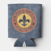 Rafraîchisseur Pour Canette Viens Holla ! Logo Fleur-de-lis Circle (Devant)