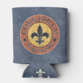 Rafraîchisseur Pour Canette Viens Holla ! Logo Fleur-de-lis Circle (Dos)