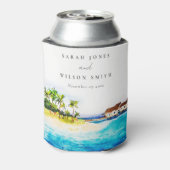 Rafraîchisseur Pour Canette Villa Tropical Overwater Seascape Beach Mariage (Can Dos)