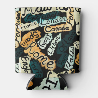 Rafraîchisseur Pour Canette Villes d'aquarelle Abstraites, capitales motif