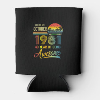 Rafraîchisseur Pour Canette Vintage 40th Birthday Poison October 1981