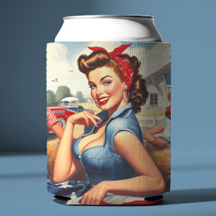 Rafraîchisseur Pour Canette Vintage Américaine