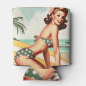 Rafraîchisseur Pour Canette Vintage Été Plage Pin (Dos)