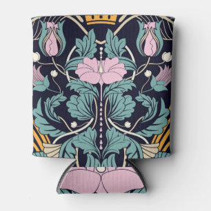 Rafraîchisseur Pour Canette Vintage floral, Art nouveau, papier peint transpar