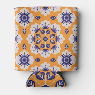 Rafraîchisseur Pour Canette Vintage Floral sans couture : Beauté intemporelle.