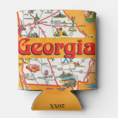 Rafraîchisseur Pour Canette Vintage Georgia Map (Dos)