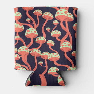 Rafraîchisseur Pour Canette Vintage Graphics Champignons Motif sans couture