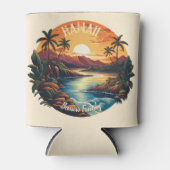Rafraîchisseur Pour Canette Vintage Hawaii Tropical Beach Travel (Devant)