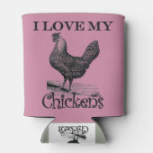 Rafraîchisseur Pour Canette Vintage J'aime mes poulets (Dos)