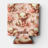 Rafraîchisseur Pour Canette Vintage mignonne bébé éléphant Motif (Devant)