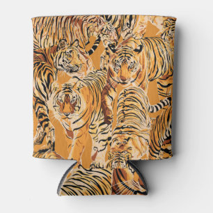 Rafraîchisseur Pour Canette Vintage Tiger Safari Motif de la faune