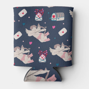 Rafraîchisseur Pour Canette Vintages Cupids Love Letters Motif.