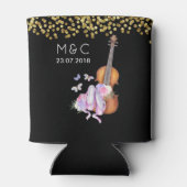 Rafraîchisseur Pour Canette Violon, Chaussures de Ballet, Fleurs et Papillons (Dos)