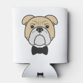 Rafraîchisseur Pour Canette Visage Bulldog Avec Cravate (Dos)