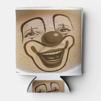 Rafraîchisseur Pour Canette visage clown en mousse de café