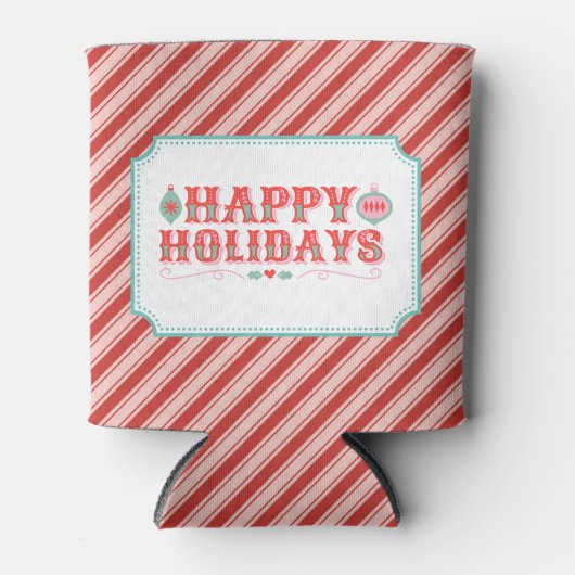 Rafraîchisseur Pour Canette Visage Père Noël joyeux | Joyeuses fêtes (Devant)