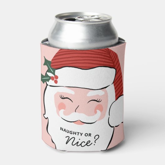 Rafraîchisseur Pour Canette Visage Père Noël joyeux | Naughty ou Nice ? (Can devant)