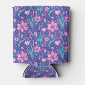 Rafraîchisseur Pour Canette Vivid pétales safran - Velours et vert turquoise (Devant)