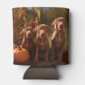 Rafraîchisseur Pour Canette Vizsla Chiot Automne Citrouille délice (Dos)