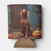 Rafraîchisseur Pour Canette Vizsla Citrouille Halloween effroi (Dos)
