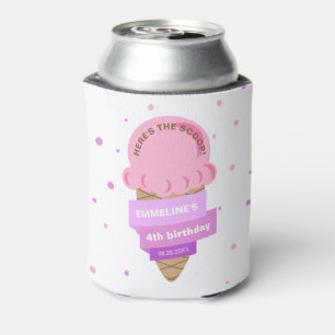 Rafraîchisseur Pour Canette Voici la glace de crème de la douce rose d'anniver