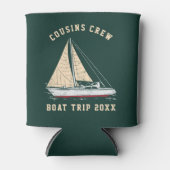 Rafraîchisseur Pour Canette Voile nautique Correspondant Famille Voyage en bat (Devant)