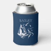 Rafraîchisseur Pour Canette Voilier Marine bleu Custom (Can Dos)