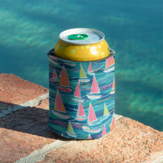 Rafraîchisseur Pour Canette Voilier Preppy Beach / Pool Party Coozie