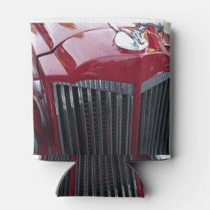 Rafraîchisseur Pour Canette Voiture rouge vintage avec capot chromé ornement