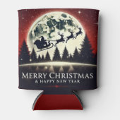 Rafraîchisseur Pour Canette Volant Silhouetté Père Noël et Reindeer (Devant)