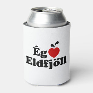 Rafraîchisseur Pour Canette Volcans I Heart (Love) [Ég Elska Eldfjöll]