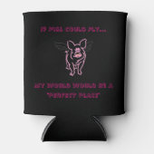 Rafraîchisseur Pour Canette Voler Cochon Personnalisé Peut Rafraîchir (Devant)