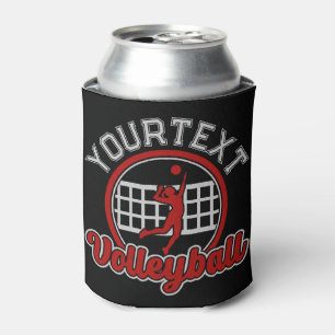 Rafraîchisseur Pour Canette Volleyball AJOUTER LE NOM Spike Ball Attaque Équip