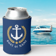 Votre nom de bateau Ancre Gold Style Laurel Marine