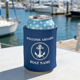 Rafraîchisseur Pour Canette Votre nom de bateau Bienvenue à bord de la corde A