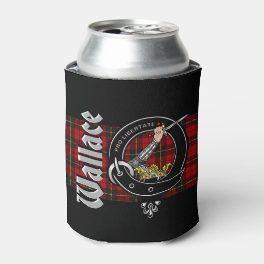 Rafraîchisseur Pour Canette Wallace Clan Badge & Tartan (Can devant)
