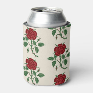Rafraîchisseur Pour Canette Walter Crane Motif de Rose Rouge Saxonne Vintage