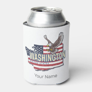 Rafraîchisseur Pour Canette Washington State États-Unis Carte USA Souvenir