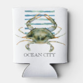 Rafraîchisseur Pour Canette Watercolor Crab Beach Côte OCEAN CITY (Dos)