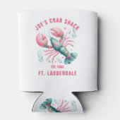 Rafraîchisseur Pour Canette Watercolors Lobster Illustration Custom Text (Dos)