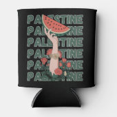 Rafraîchisseur Pour Canette watermelon, flowers, and palestine text Repeat (Devant)