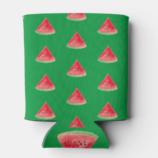 Rafraîchisseur Pour Canette Watermelon fruit aquarelle Alimentation Motif trop (Dos)