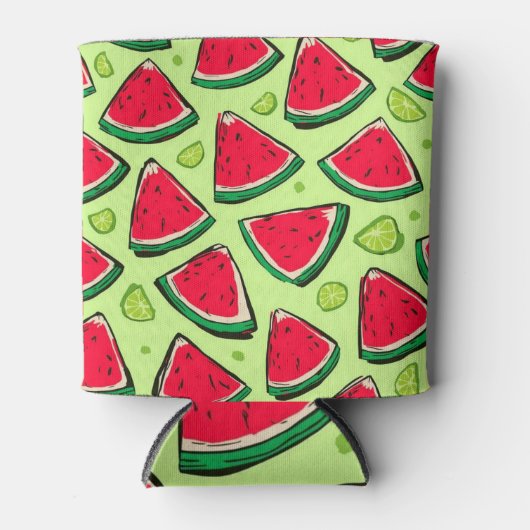Rafraîchisseur Pour Canette Watermelon Slice Fiesta | Fun Summer Fruit Pattern (Devant)