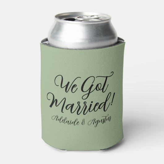 Rafraîchisseur Pour Canette We Got Married Green Cooler (Can devant)