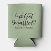 Rafraîchisseur Pour Canette We Got Married Green Wedding Reception  (Devant)