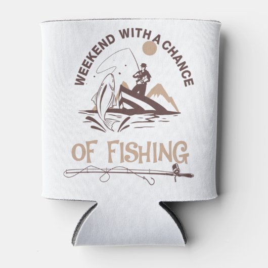 Rafraîchisseur Pour Canette Week-end avec une chance de pêche (Devant)