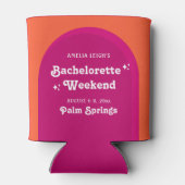 Rafraîchisseur Pour Canette Week-end de Bachelorette Rétro Rose & Orange Sunse (Dos)