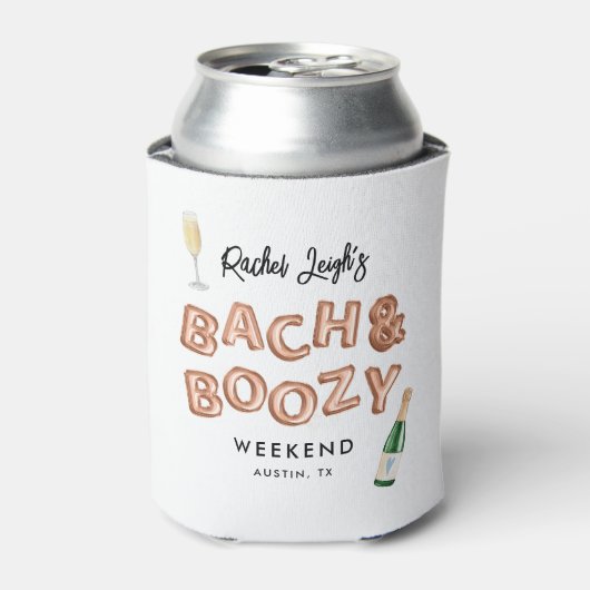 Rafraîchisseur Pour Canette Week-end de célibataire Bach et Boozy Rose Gold (Can devant)