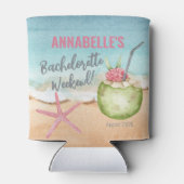 Rafraîchisseur Pour Canette Week-end de fête de jeune fille Plage mignonne (Dos)