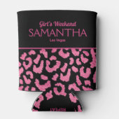 Rafraîchisseur Pour Canette Week-end de filles chic imprimé léopard rose (Dos)